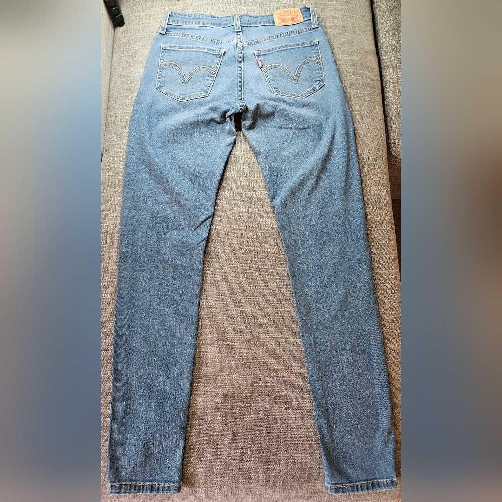 LEVI'S 535 Super Skinny Light Blue Denim Jeans Size 28x30 - Picture 8 of 11
